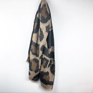 LA Double 7 Animal Print Cozy Oversized Scarf